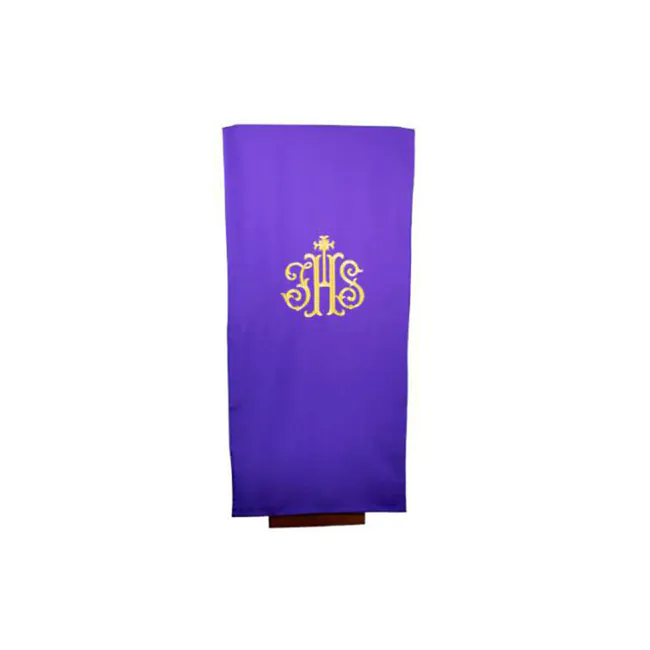 Pano de ambão Cruz, uva e espiga roxo